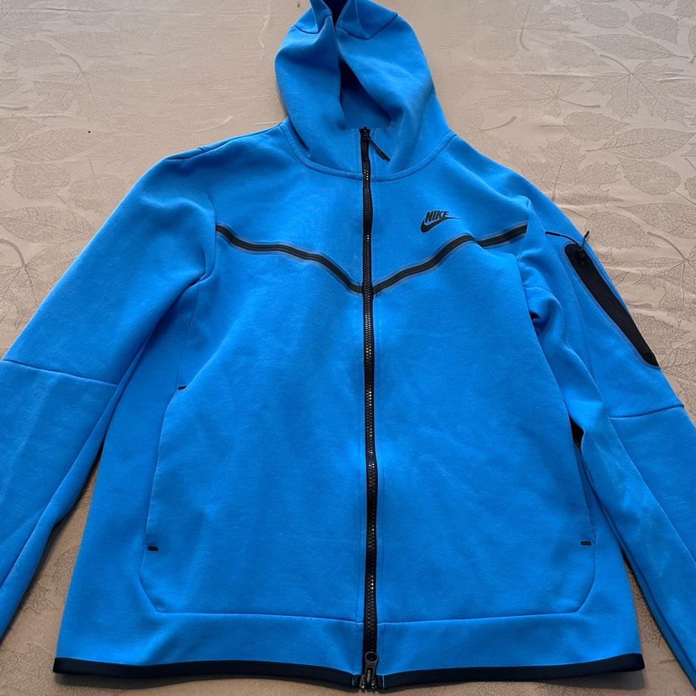 Nike Tech Fleece Hoodie Full Zip Mens M - Royal Blue